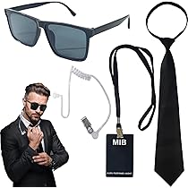 ZMDMAH Spion Agenten Kostüm Set - Men In Black Accessoires