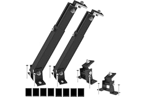 FIREND Aufständerung Solarmodul Halterung Balkonkraftwerk Flachdach PV VERSTELB 15-30° (1 Panel SET 15°-30°) Schwarz ALU