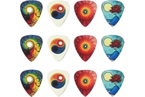 WJIAEER 12 PCS puas guitarra puas de guitarra electrica pua guitarra puas ukelele guitar picks puas de guitarra accesorios para guitarra puas guitarra acústica