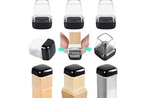 RCHYFEED 14-19mm Proteggi Gambe per Mobili 0,75'' Coprigambe per Sedia in Silicone, 24 pz Elastiche Protezione per Gambe Delle Sedie per Antigraffio, Protezioni per Tappeti per Gambe di Sedie e Mobili