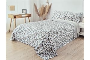 LUGA SHOP Coordinato Completo Letto Lenzuola In Morbido Pile Singolo Matrimoniale Scozzese (SINGOLO, Lele-5)