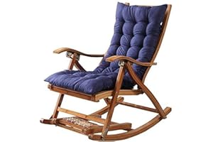 QWERTYUKJ Coussins De Chaise Berçante Épaissir Polyester Coussin Longue Relaxant Intérieur Extérieur Rocking Chair Jardin Pour La Maison Relax Pas De Chaise (Color : Blue, Size : 120x48cm)