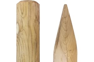 Gartenwelt Riegelsberger Pfahl Ø 8 cm Länge 75 cm Nadelholz Kiefer imprägniert Kiefernholz Rankstab Rankhilf Rundholz Beeteinfassung Gartenpfahl Gurkenstab gefräst gespitzt