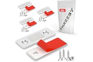 THREEBY [4 Piezas] Iman Puertas Armario - Imanes para puertas - Cierre y Pestillo Magnetico - Puerta Corredera Armario - Iman Adhesivo de Cocina - Mueble Cierre Cajones Alacena Clausura (Pequeño, 4)