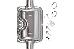 YUNYANZE Car Exhaust Muffler Stainless Steel Diesel Heater Silencer Parking Air Diesel Heaters (24mm/0.94in)