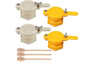 dancepandas Absperrschieber 4PCS Nylon Honigschleuder Honighahn Abfüllanlage Honig Tor Ventil Bienenzucht Werkzeug Imkereiausrüstung Zubehör
