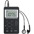 Personal AM/FM Pocket Radio Portable VR-robot, Mini Digital Tuning Walkman Radio, with Rechargeable Battery, Earphone, Lock Screen for Walk/Jogging/Gym/Camping