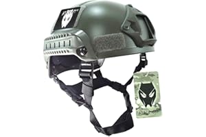 ATAIRSOFT WorldShopping4U Mich 2001 Stil Kampf Schutz Helm mit Seite Schiene & NVG Reittier für Airsoft Taktisch Militär Paintball Jagd