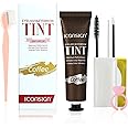 2024 Eyebrow & Eyelash Tint 1 Step 25ML 30PCS Professional Brow Lash Dye Lasts 6 Weeks Instant Eye Brow Eye Lash Color Safe Easy Water & Smudge Proof Tinting Dying Coloring Kit for Salon Home (Coffee)
