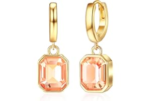 Mesovor Crystal Gold Earrings for Women, 14K Gold Plated Hypoallergenic Huggie Hoop Earrings Jewellery Gifts for Family Mother Sister Wife