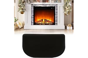 XEERUN Tapis de Cheminée Ignifuge, 50 x 100cm Tapis cheminée anti feu, Tapis de Foyer, Tapis de Gril Résistant à la Chaleur, pour cheminées, Poêle à Bois, Intérieur Extérieur (Noir)