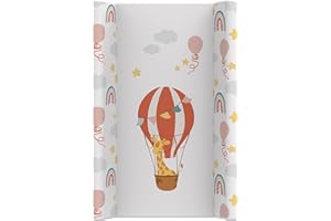 Kikido Changing Mat 50x70 - Hot Air Balloon - Anti-Roll Baby Changing Pad - Universal Mat with Safety Edges, Easy to Clean and Waterproof 70x50 cm