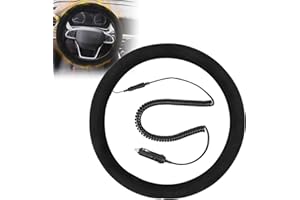 LMYSUFI Lenkradheizung 12V Beheizte Autolenkradabdeckung, Universell passend für 14,5–15 Zoll 36–39 cm Lenkrad, Winter Universel für Meisten Auto, SUV, LKW