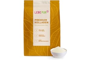 ‎LEBEPUR Lebepur Kollagen Pulver 550g - bioaktives Premium Kollagen Hydrolysat - Peptide Typ 1 & 3 - frei von Hormonen und Antibiotika - Super löslich & geschmacksneutral