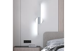 Osairous Lampada da Parete LED Interno, 22W 2475LM Applique da Parete Alluminio Camera da Letto, 55CM Bianca Lampada a Muro Moderno Bianco Freddo 6500K per Bagno Lampada Soggiorno Scale Corridoio