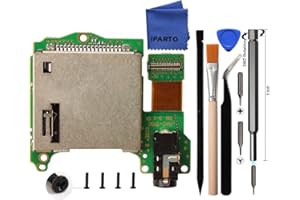 iParto Bandeja de lector de ranura para tarjetas de cartucho de juego con puerto de conector de auriculares de repuesto para Nintendo Switch