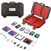 Gorilla Case 24 Slot &Ccedil;oklu Hafıza Kartı ve Micro Sd Kart Taşıma &Ccedil;antası Micro SD Kart Kutusu (Kırmızı)