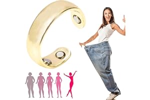 BLOHDI Ring 1st Gen,Magnetic Ring,Acupressure Magnetisc Ring Rings for Women Men (Gold)
