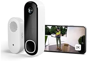 Arlo 2K HD Video Türklingel Mit Kamera & Türgong Kabellos, WLAN Doorbell, Bewegungsmelder, 2-Wege-Audio, Ring Sirene, Haustür Nachtsicht, Smart, Alexa Kompatibel + Arlo Secure Plan Testzeitraum