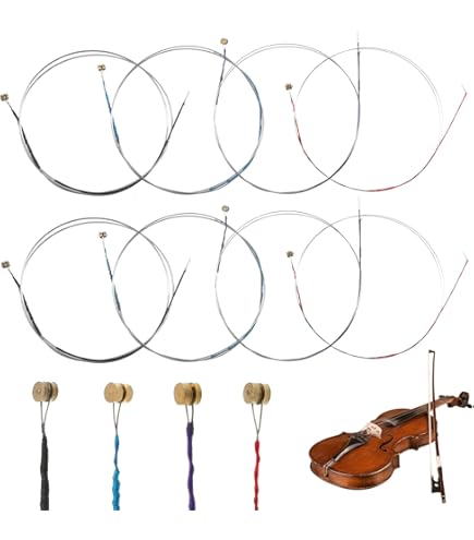 thumbnail image 2 of 4/4 Violin Strings Set With Nickel Ball End & 2 Bow Hair 2 of 13