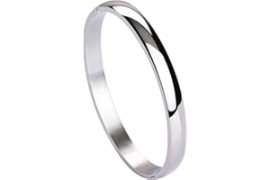 MILAKOO Bracelet en Acier Inoxydable pour Femmes Ovale Finition Polie Manchette