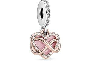 BEEUVIP Charmes Animaux personnages vie pour Bracelets - Charms de Perles ajourées en Argent Sterling 925, charmes de Coeur d'amour pour Bracelets et Colliers pour Femmes Filles