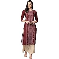 Vaamsi Women's Polyester Crepe a-line Kurta
