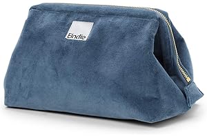 Elodie Details Kulturbeutel/Kosmetiktasche Zip&Go aus Samt mit Breite Öffnung - Tender Blue, Blau