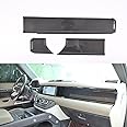 JCMLDN Car Central Control Instrument Panel Cover for Land Rover Defender 90 110 2020 2021 2022 2023 LHD Auto Accessories,Carbon Fiber Look