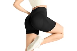 GADITIEK Women’s Seamless Gym Shorts High Waist Butt Lift Workout Shorts – Stretchy, Tummy Control Fitness Shorts for Gym, Yoga, Running