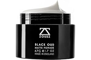 ZOUSZ Black Oud Matte Pomade for Men – Premium Hair Wax – Matte Hair Clay – Men's Hair Styling Gift for Him 47g