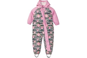 Natashas Kinder Einteiliger Regenmantel wasserdichte Overall Regenjacke Mädchen Jungen Regenkleidung Softshelljacke Regenponcho mit Kapuze