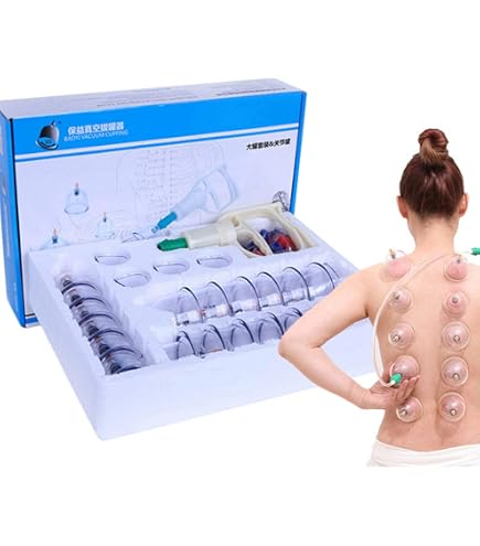 Kit De Ventosas Para Fisioterapia Con Bomba De Vacío - 22 Piezas, Para Masaje Anticelulitis, Alivio De Dolor Y Mejora De La Circulación