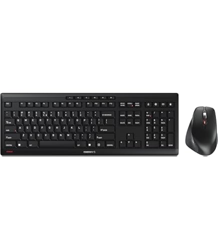 CHERRY Stream Desktop | Draadloos Toetsenbord En Muis RF | QWERTY US Engels Zwart CHERRY Stream Desktop | Draadloos Toetsenbord En Muis RF | QWERTY US Engels Zwart