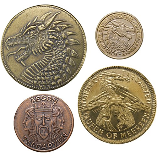 The Shire Post- Juego De Tronos Set 4 Monedas Casa Targaryen, Multicolor (SPMI-GM-TA-HS4)