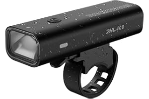 ‎ROCKBROS ROCKBROS Światła rowerowe 400 lumenów, przednie światło roweru MTB, wodoodporność IPX6, ładowane przez USB światło 2000 mAh, 4 tryby oświetlenia, efektywny zasięg 200 m, łatwa instalacja