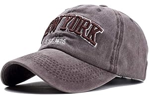 CheChury Vintage Gorra de béisbol Bordado Unisex New York Bordado Sombrero de Baseball Hip-Hop Mode Cap Snapback Ajustable Gorras Deportes para Hombre y Mujer