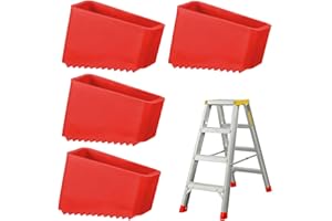 DAAIZIII 4 Stück 50 X 20 Mm Leiter Füße,Gummifüße Für Leitern,Gummi Leiterfüße,Schutzkappen Für Leitern,Rutschfeste Leiterfußabdeckung,Leiterfüße,Leiter Füße,Universal Leiter Fußa Bdeckungen Für Heimarbeiter