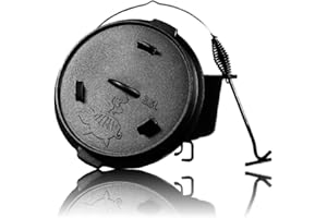 Grillschweine Dutch Oven 9QT (8,5 L ohne Füße) - BBQ Schmorofen - Gusseisen Feuertopf