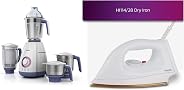 Philips Viva Collection HL7701/00 750-Watt Mixer Grinder with 4 Jars (Elegant Lavender and White)