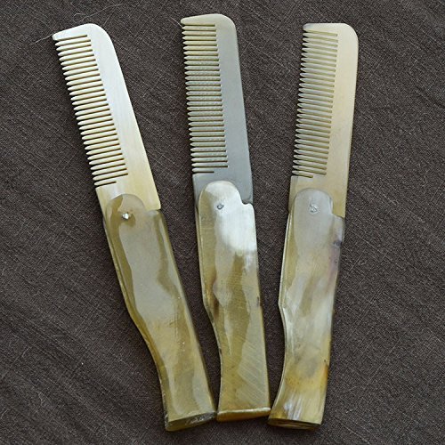 EQLEF® 1 Stück Yak Horn-Falt-Kamm Elegante Taschen Folding Yak Horn-Kamm-Wallet-fit Kamm - 5