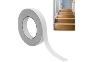 DONOONIS 2cm*10m Bande Antidérapante Escalier,Bandes Adhésives Antidérapantes pour Escalier,Transparent Ruban Antiderapant Escalier,Haute Adhérence Ruban Autocollant Anti-dérapante Escalier