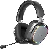 Rampage RETSU Kablosuz Oyuncu Kulaklığı, 2.4G + Bluetooth 5.3, 50 mm S&uuml;r&uuml;c&uuml;, RGB Aydınlatma, Mikrofonlu, Protein Deri ve Kuma