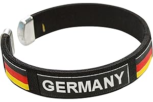 ELASTO PROMOTION FOR LIFE elasto Deutschland Armband Fanartikel Schwarz-Rot-Gold Fußball EM 2024 Armreif Damen, Herren,Unisex