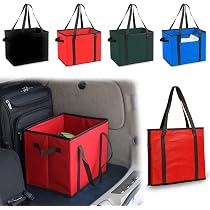 Boîte De Rangement Pliable Pour Coffre De Voiture - Aluminium, Bleu, 34x28x25 Cm