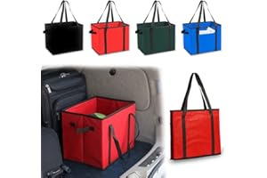 ANTEVIA MATÉRIAUX ANTEVIA - Caja de almacenamiento plegable y portátil para coche | MÁS DE 10 MODELOS | Caja plegable para camping | Material: Aluminio| Colores: Rojo (Nardelly Rojo)