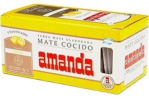 YERBEE Amanda Yerba Mate Limone Cocido 25 Bustina di Tè (75g) | Yerba Mate Argentino | Bevanda disintossicante ed energetica