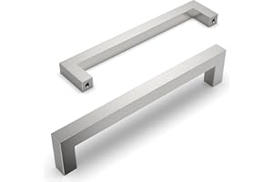 Amerdeco 10 pezzi Maniglie per Mobili da Cucina Nickel rotto Maniglie cucina Distanza fori 160 mm armadietti in acciaio inossidabile per mobili da cucina Decorazioni per la casa