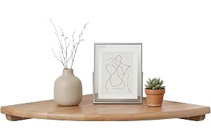 Relaxdays hörnhylla, HxBxD: 3 x 40 x 40 cm, valnötsträ, hängande bokhylla