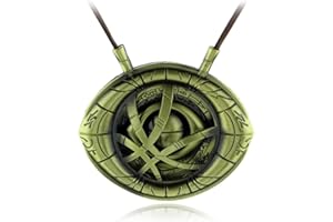 VNEWSCHI Doctor Strange Necklace Marvel Sci-fi Movie Avengers Eye Of Agamotto Pendant Necklace Fashion Retro Pendant Necklace Jewelry Gift for Men